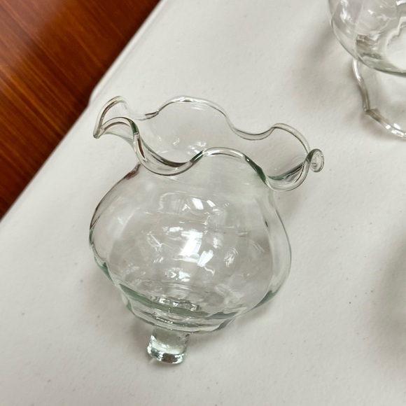 Vintage Home Interiors Fluted style Clear Glass Pegs Cups for candleholders - Picture 6 of 11